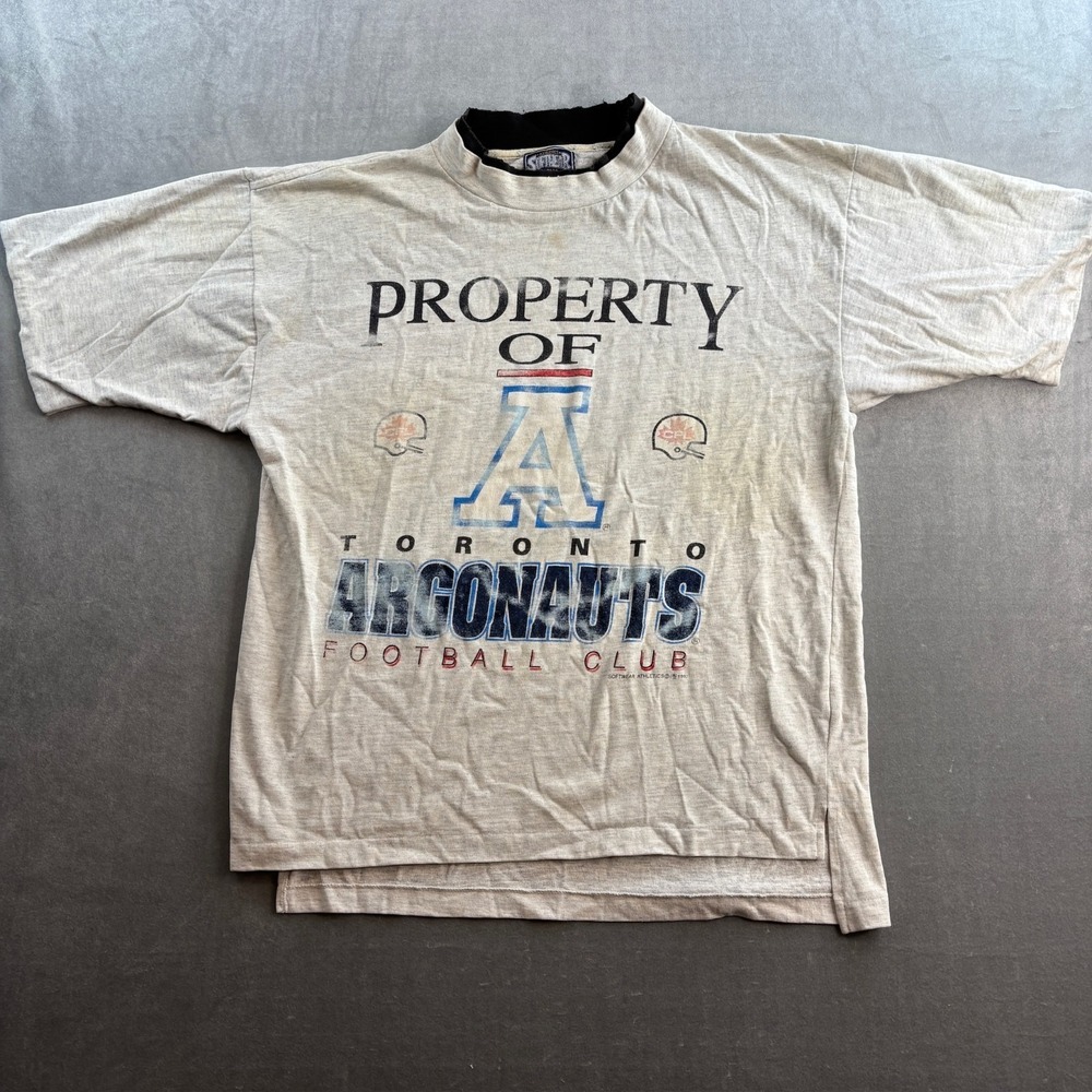 VTG Toronto Argonauts Shirt Mens XL Blue Vintage 1992 Starter Helmet Graphic CFL